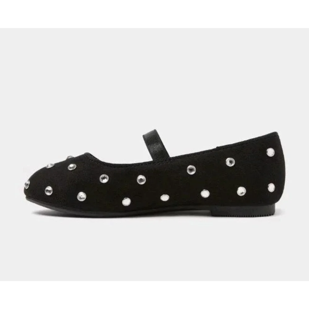 Toddler Girls Trina Ballet Flats by Cat & Jack Black Size 8 New With Tags